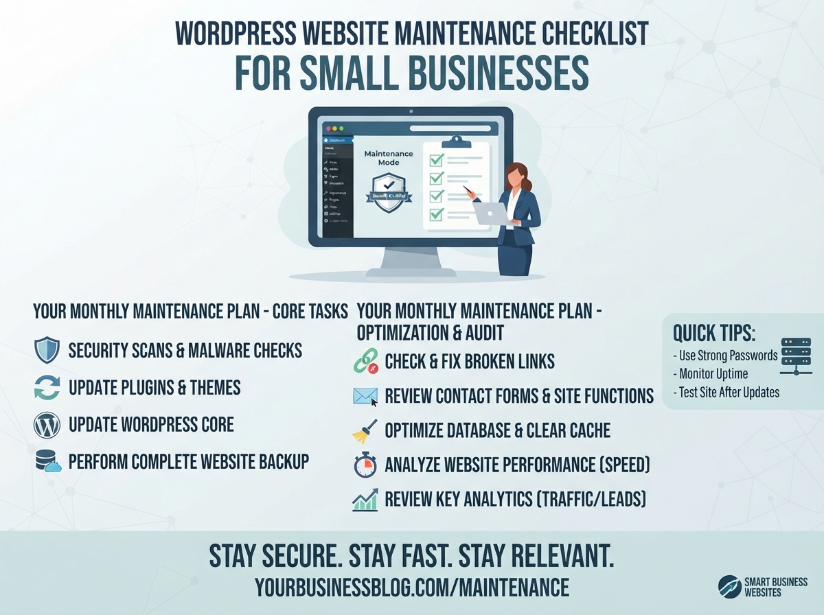 WordPress Website Maintenance Checklist for Small Businesses